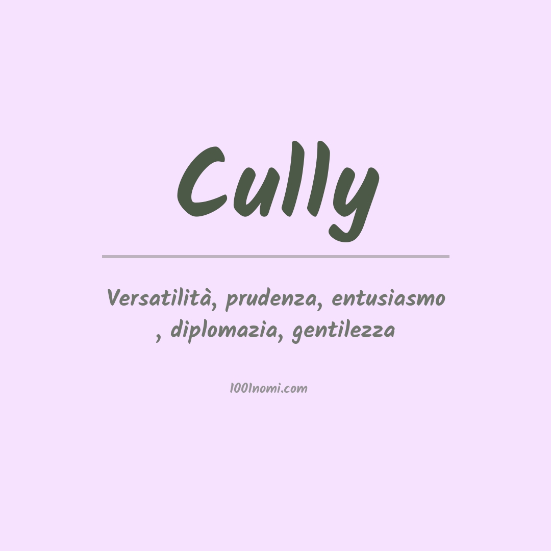 Significato del nome Cully