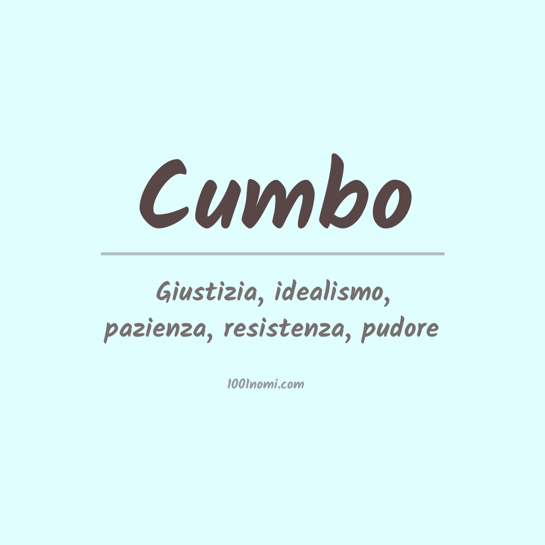 Significato del nome Cumbo