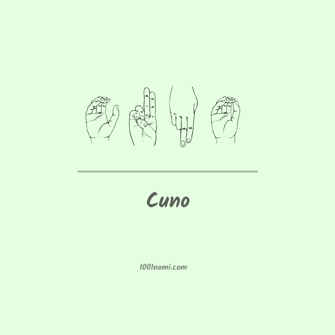 Cuno nella lingua dei segni