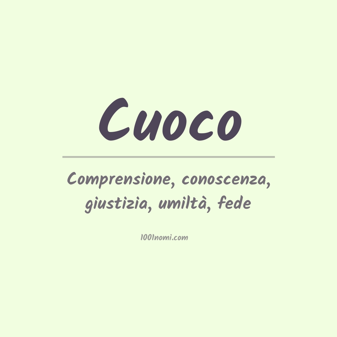 Significato del nome Cuoco