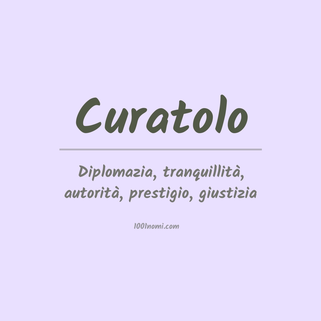 Significato del nome Curatolo Significato del nome Curatolo