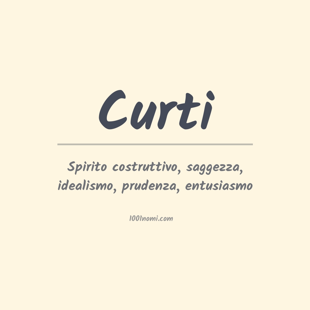 Significato del nome Curti