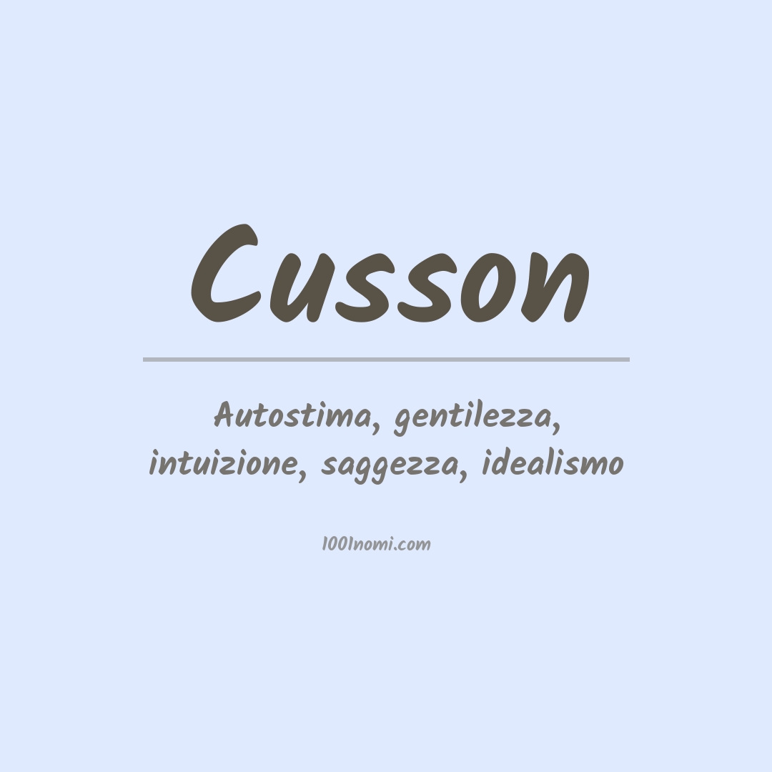 Significato del nome Cusson