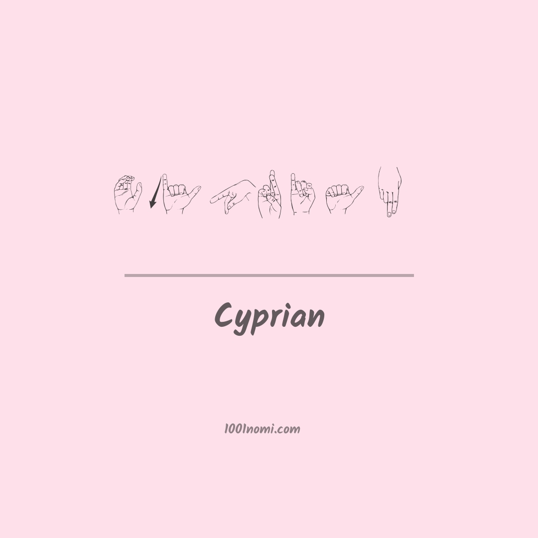 Cyprian nella lingua dei segni