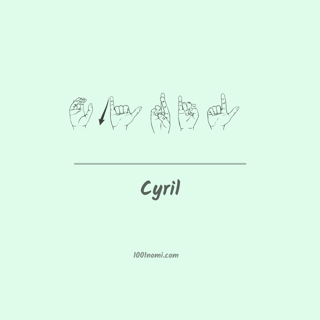 Cyril nella lingua dei segni