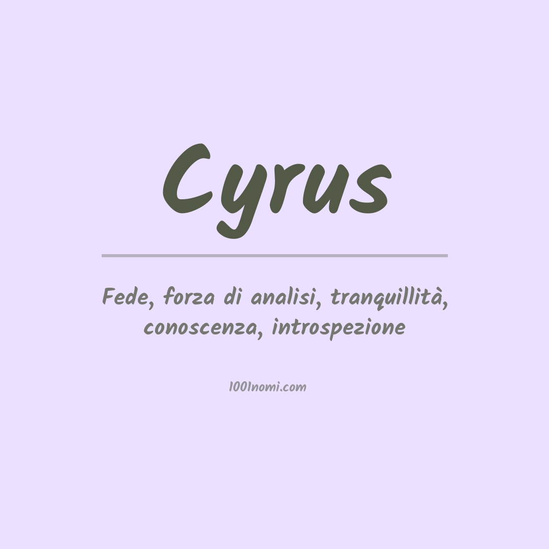 Significato del nome Cyrus