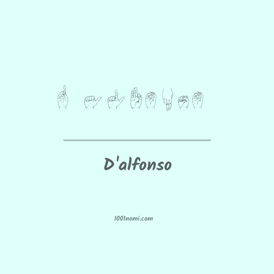 D'alfonso nella lingua dei segni