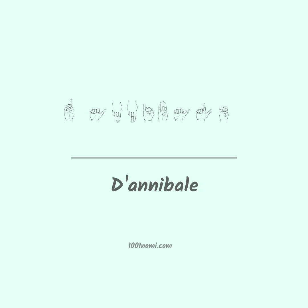 D'annibale nella lingua dei segni