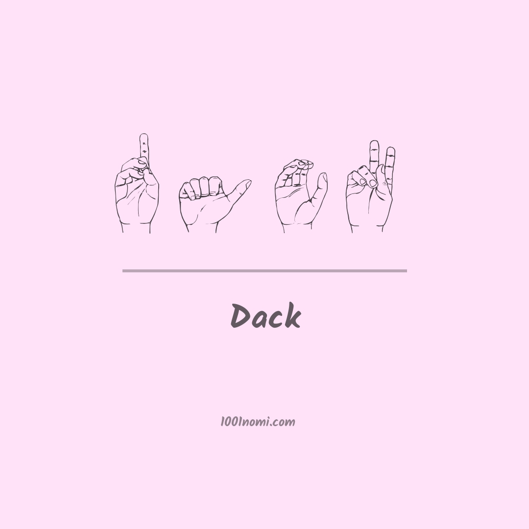 Dack nella lingua dei segni