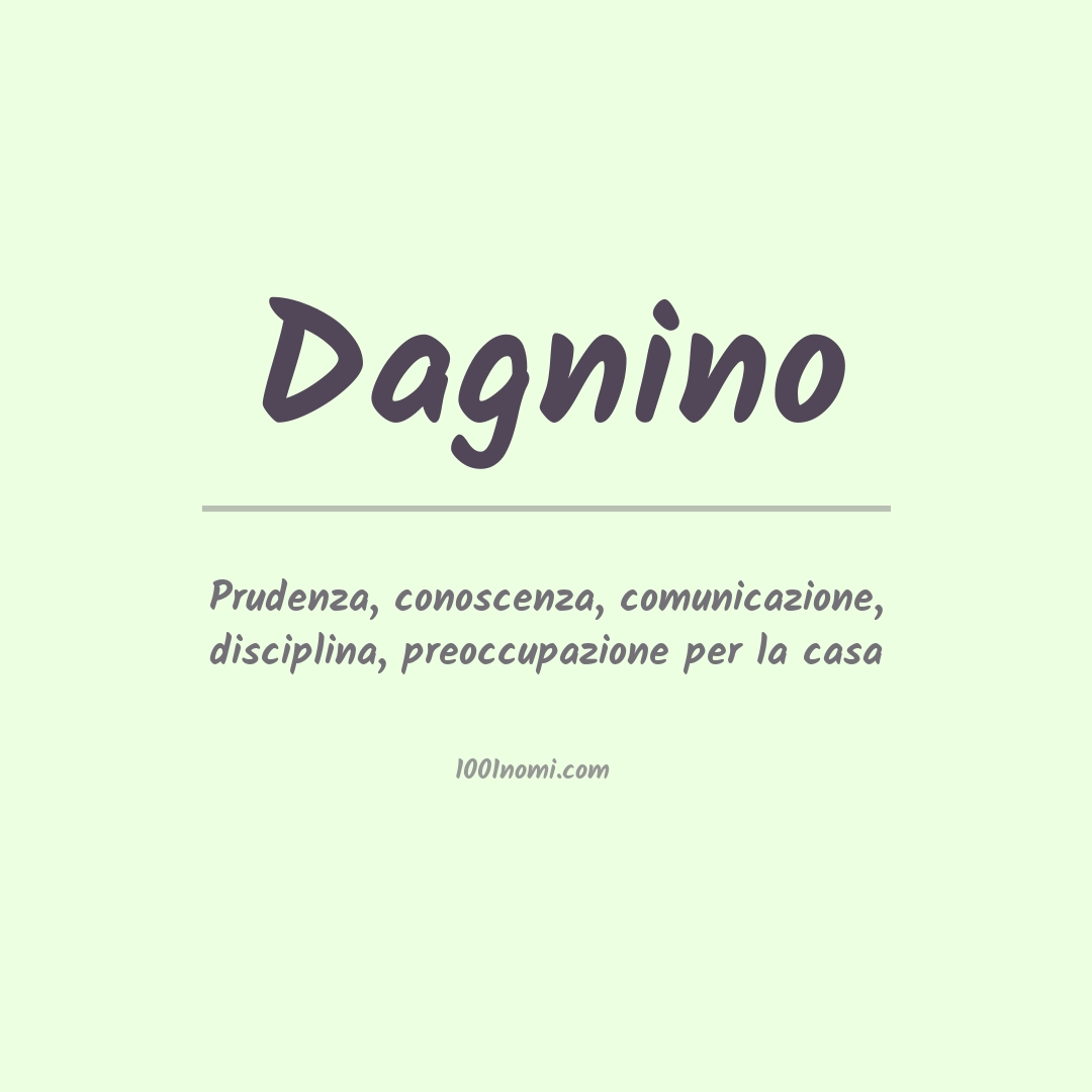 Significato del nome Dagnino Significato del nome Dagnino