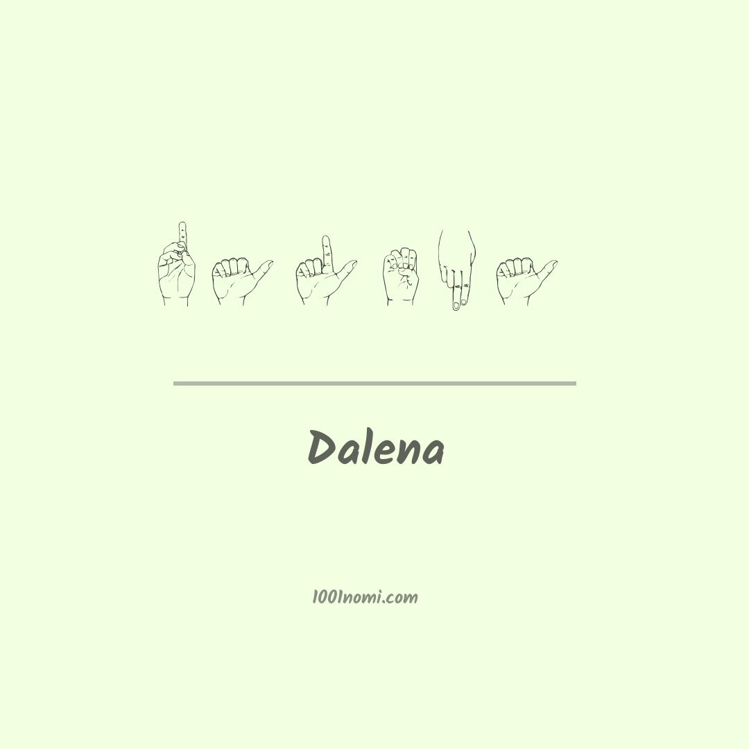 Dalena nella lingua dei segni