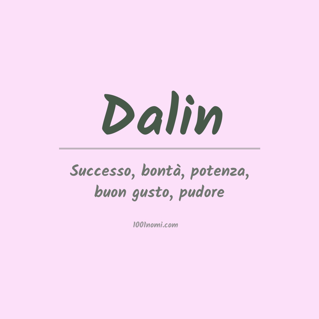 Significato del nome Dalin