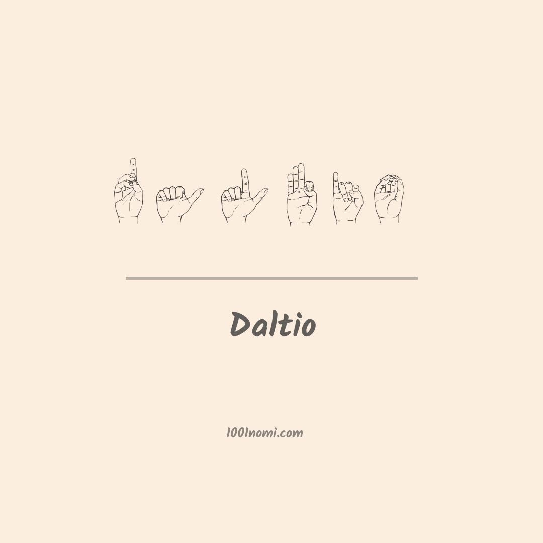 Daltio nella lingua dei segni