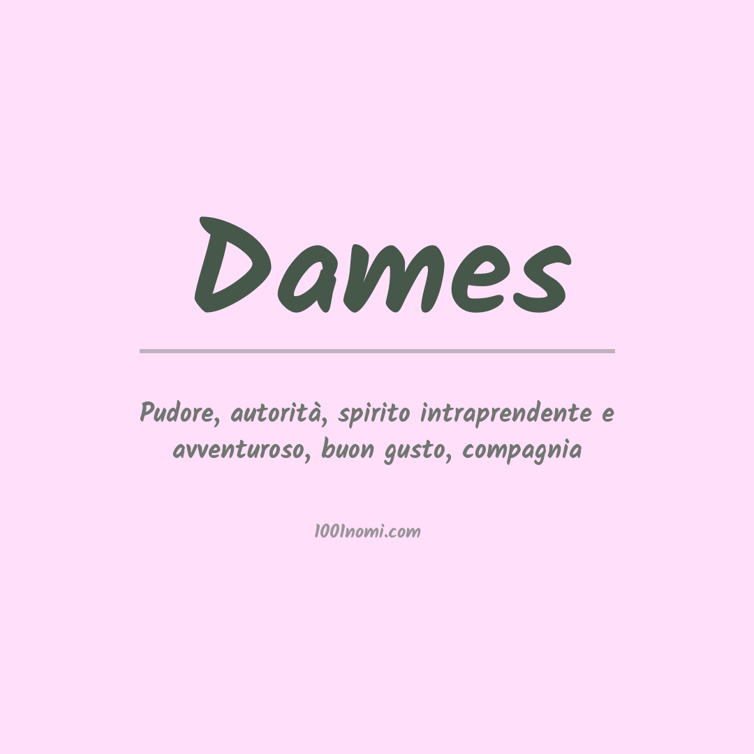 Significato del nome Dames