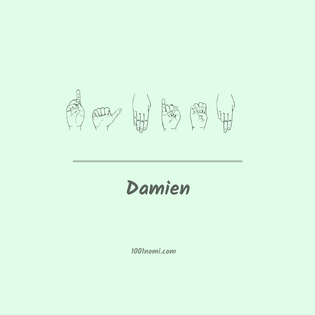 Damien nella lingua dei segni