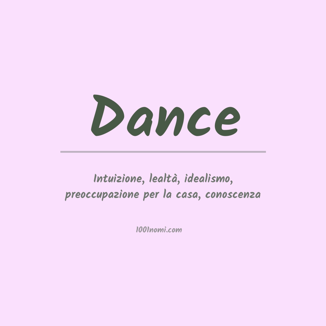 Significato del nome Dance