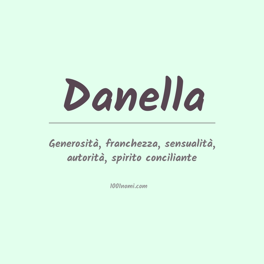Significato del nome Danella