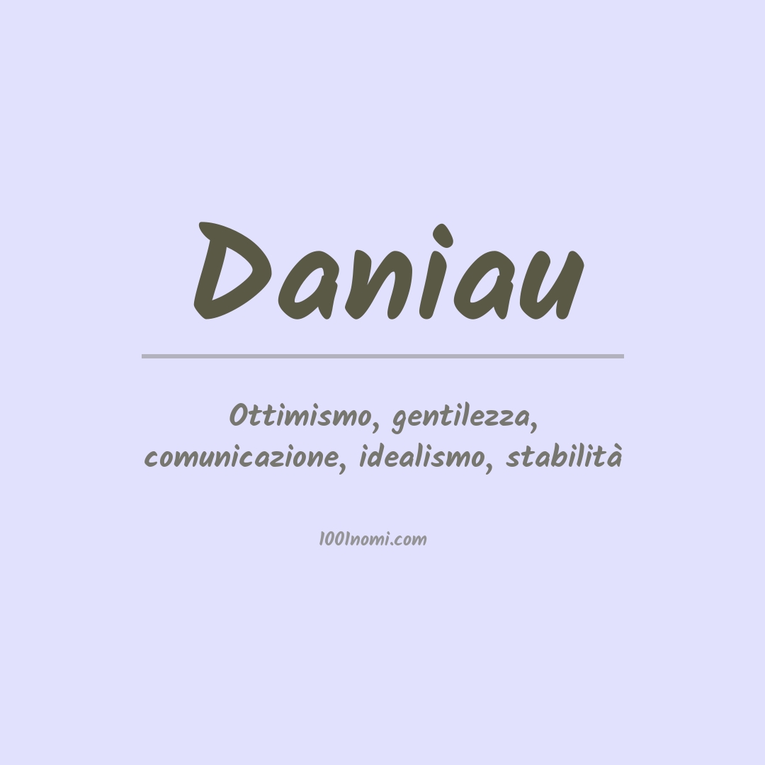 Significato del nome Daniau Significato del nome Daniau