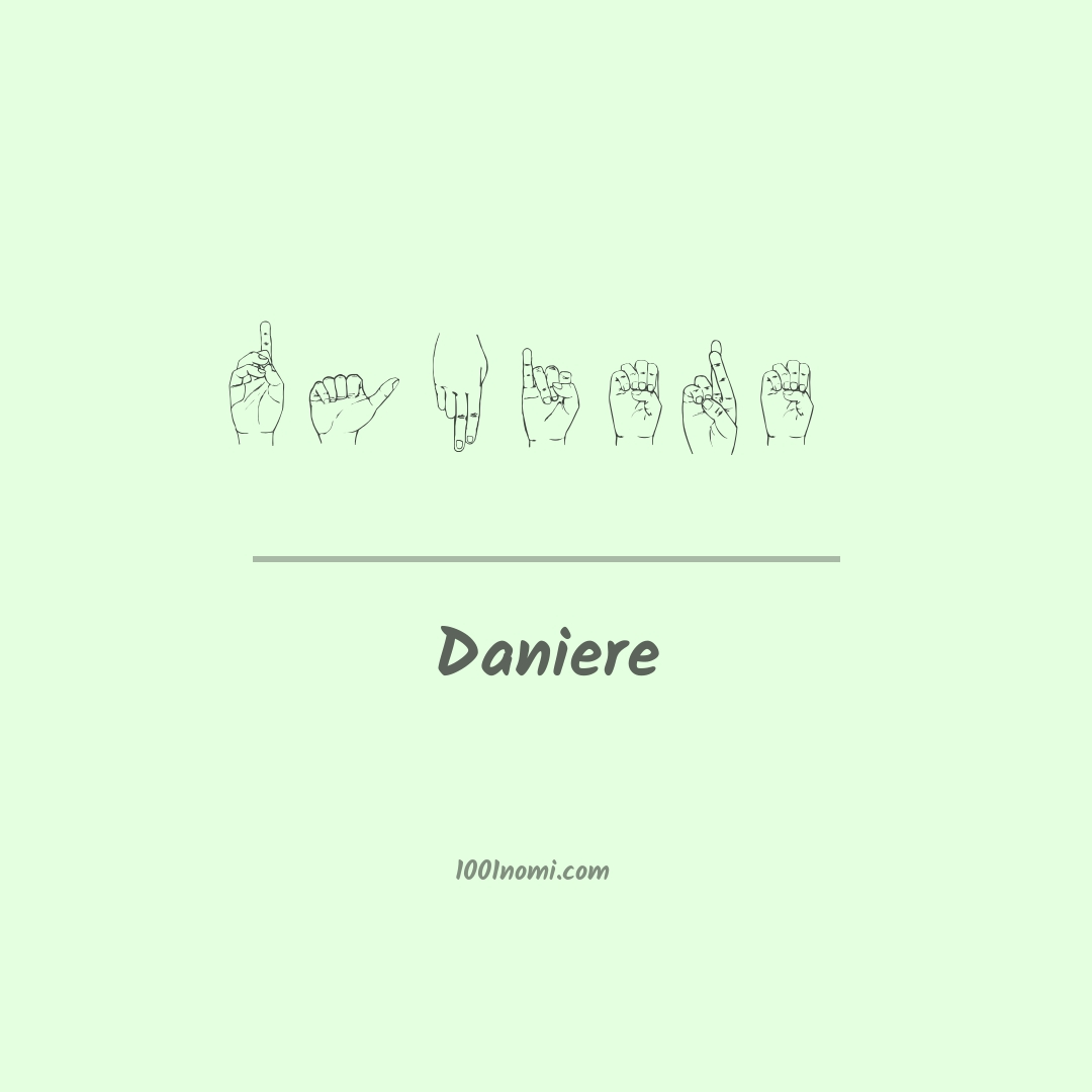 Daniere nella lingua dei segni Daniere nella lingua dei segni