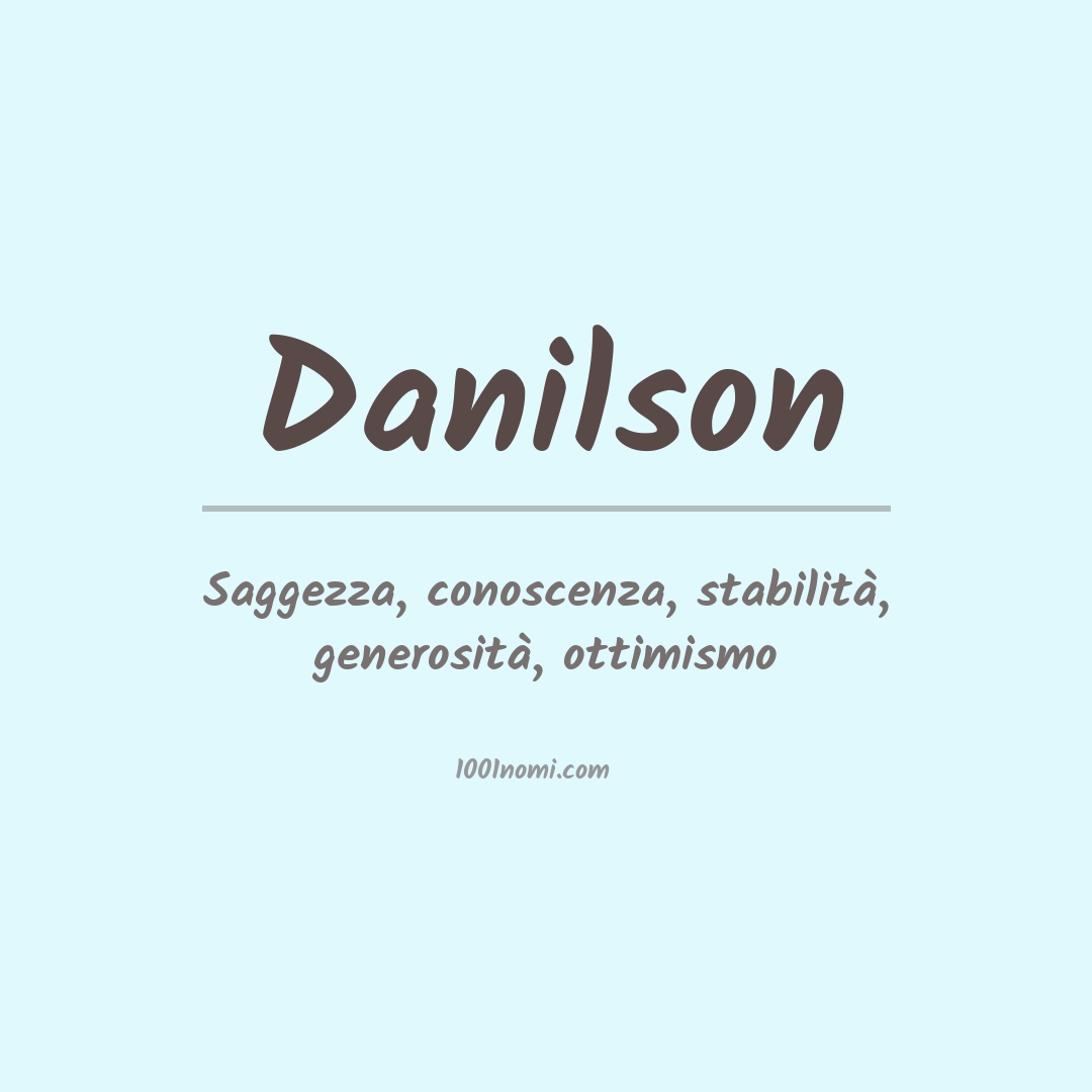 Significato del nome Danilson