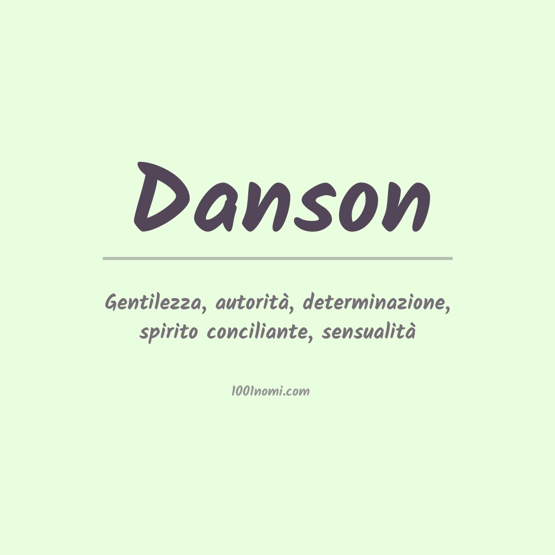 Significato del nome Danson