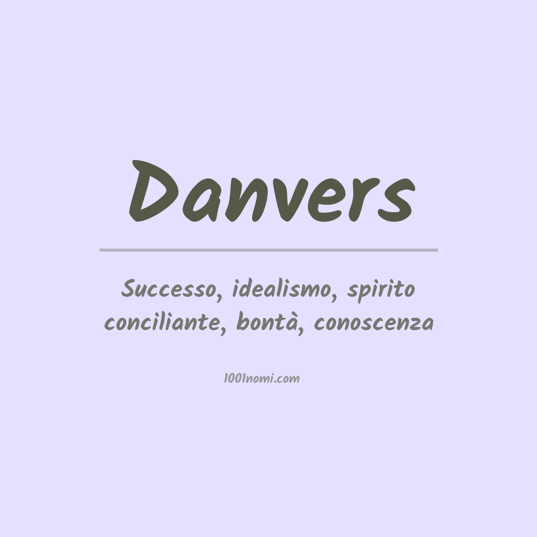 Significato del nome Danvers