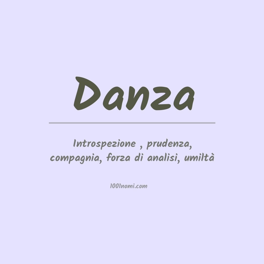 Significato del nome Danza