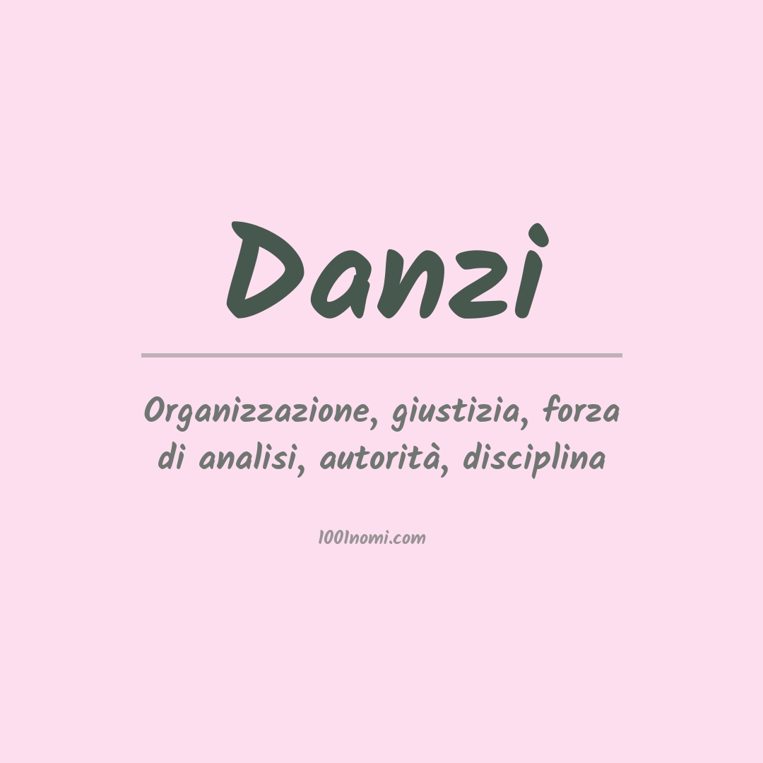 Significato del nome Danzi