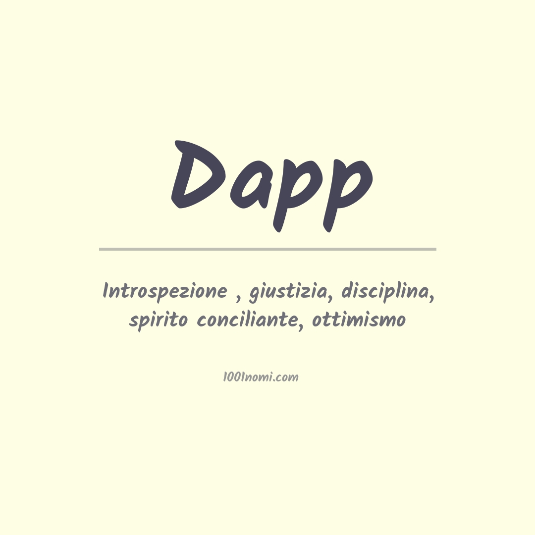 Significato del nome Dapp