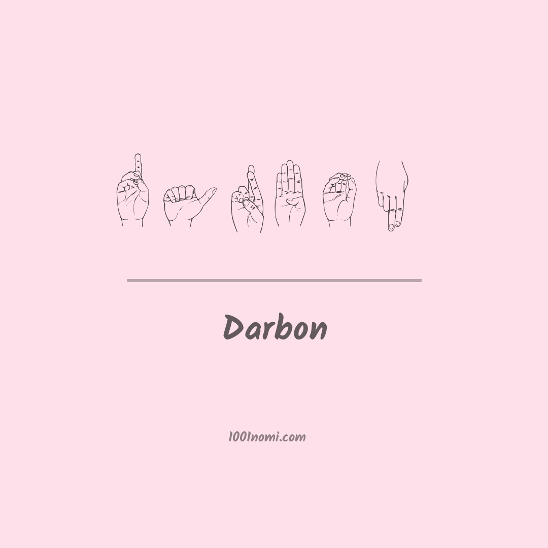 Darbon nella lingua dei segni Darbon nella lingua dei segni