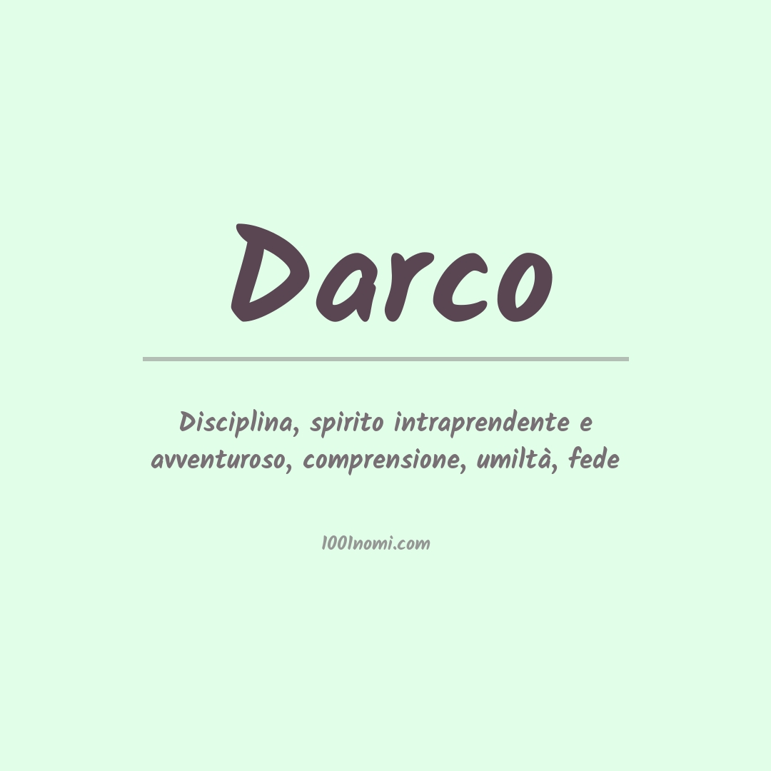 Significato del nome Darco
