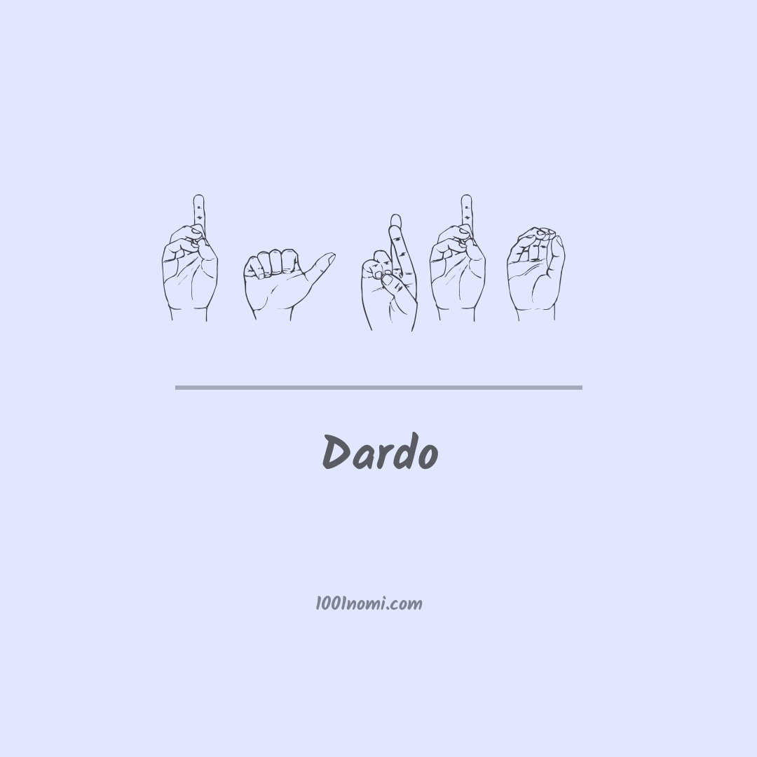 Dardo nella lingua dei segni Dardo nella lingua dei segni