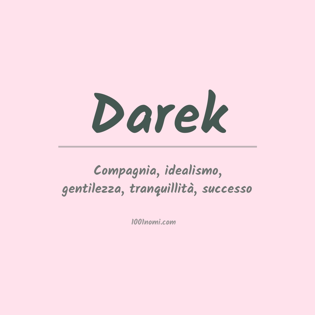 Significato del nome Darek Significato del nome Darek