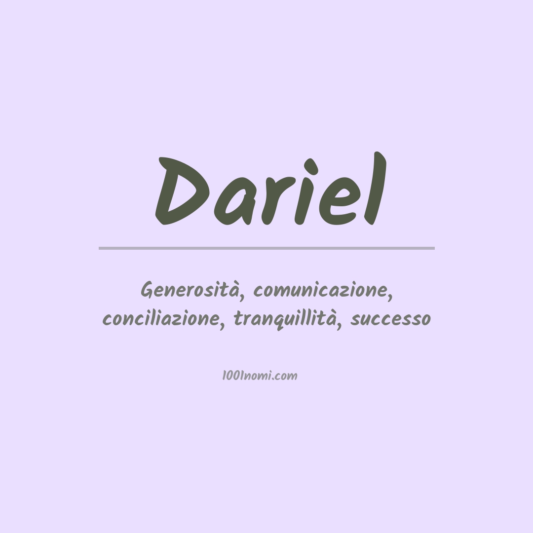 Significato del nome Dariel