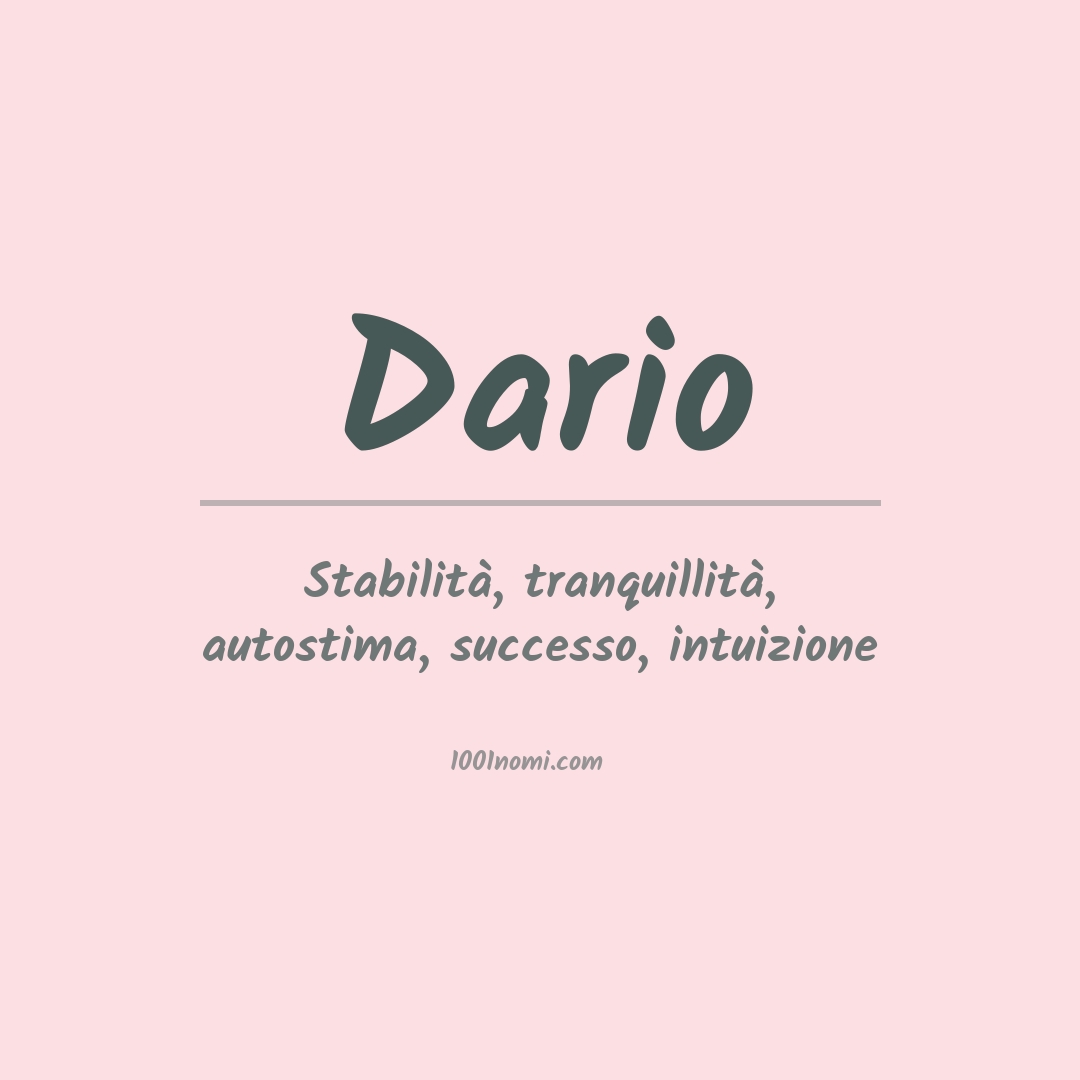 Significato del nome Dario