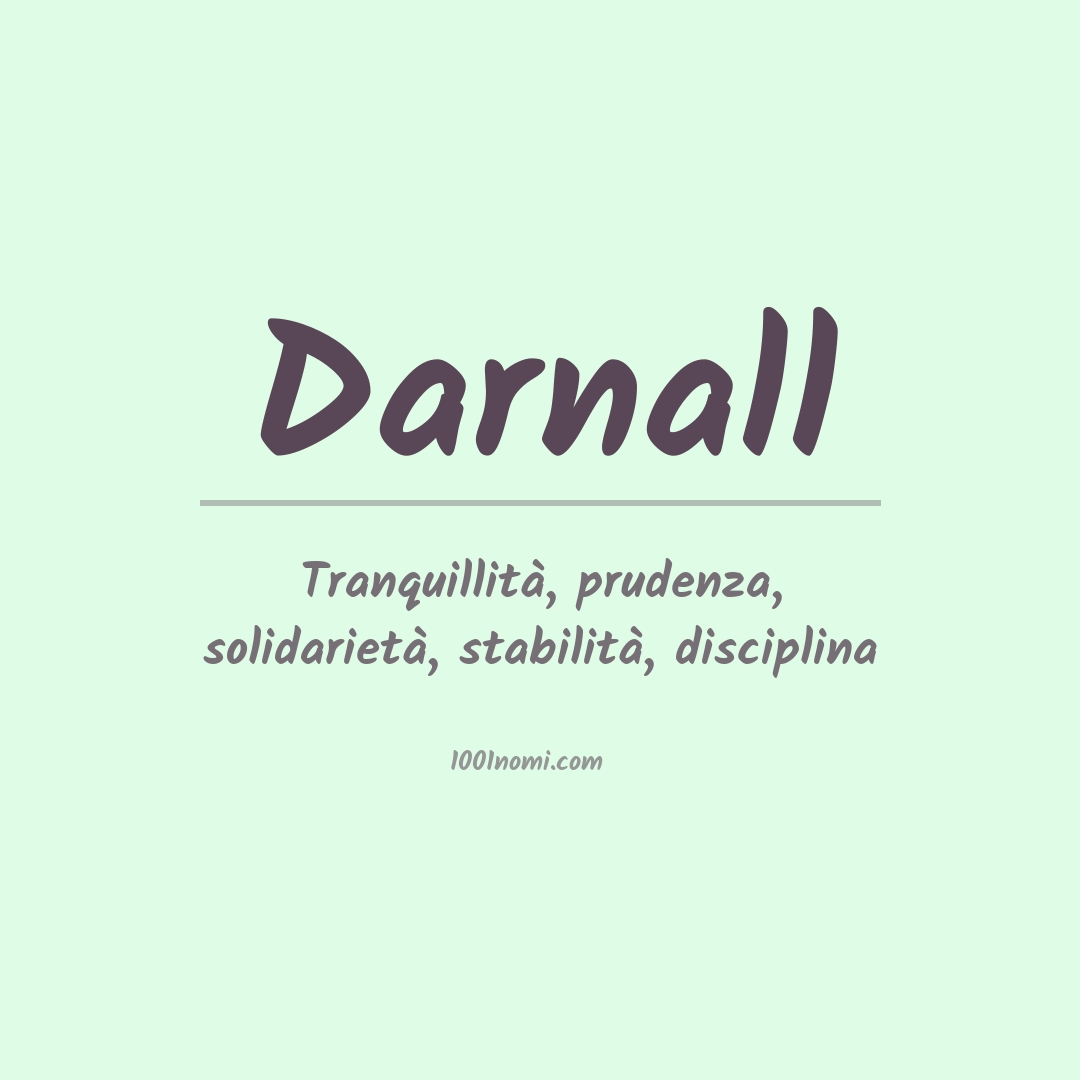 Significato del nome Darnall