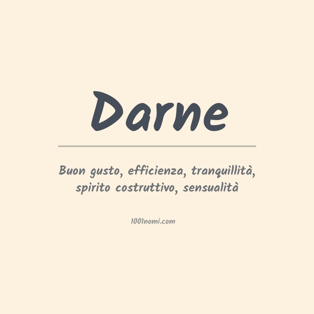 Significato del nome Darne