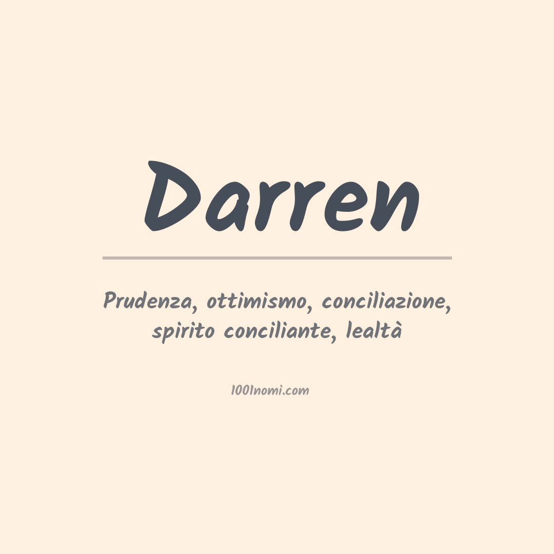 Significato del nome Darren