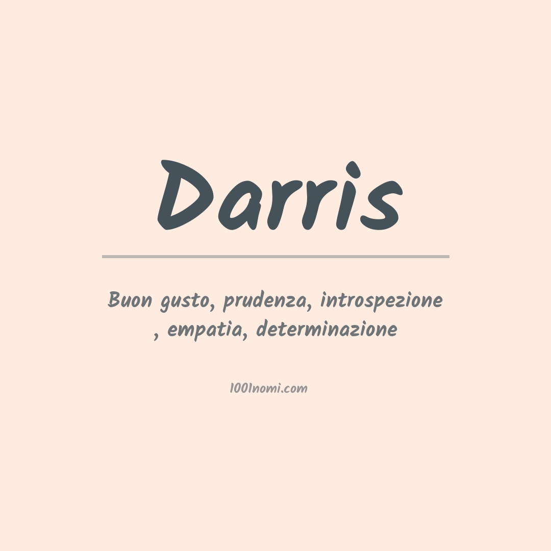 Significato del nome Darris Significato del nome Darris
