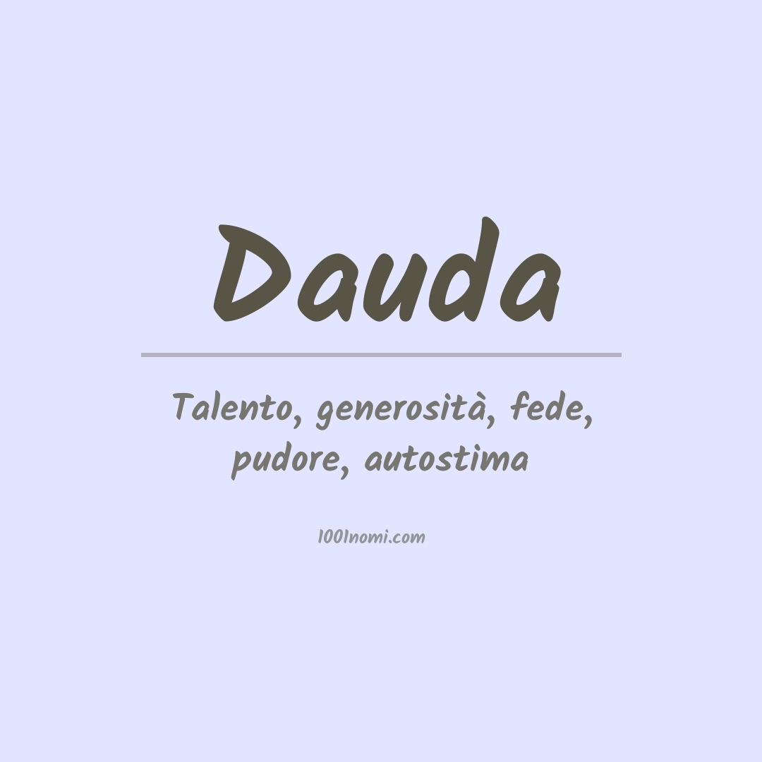 Significato del nome Dauda