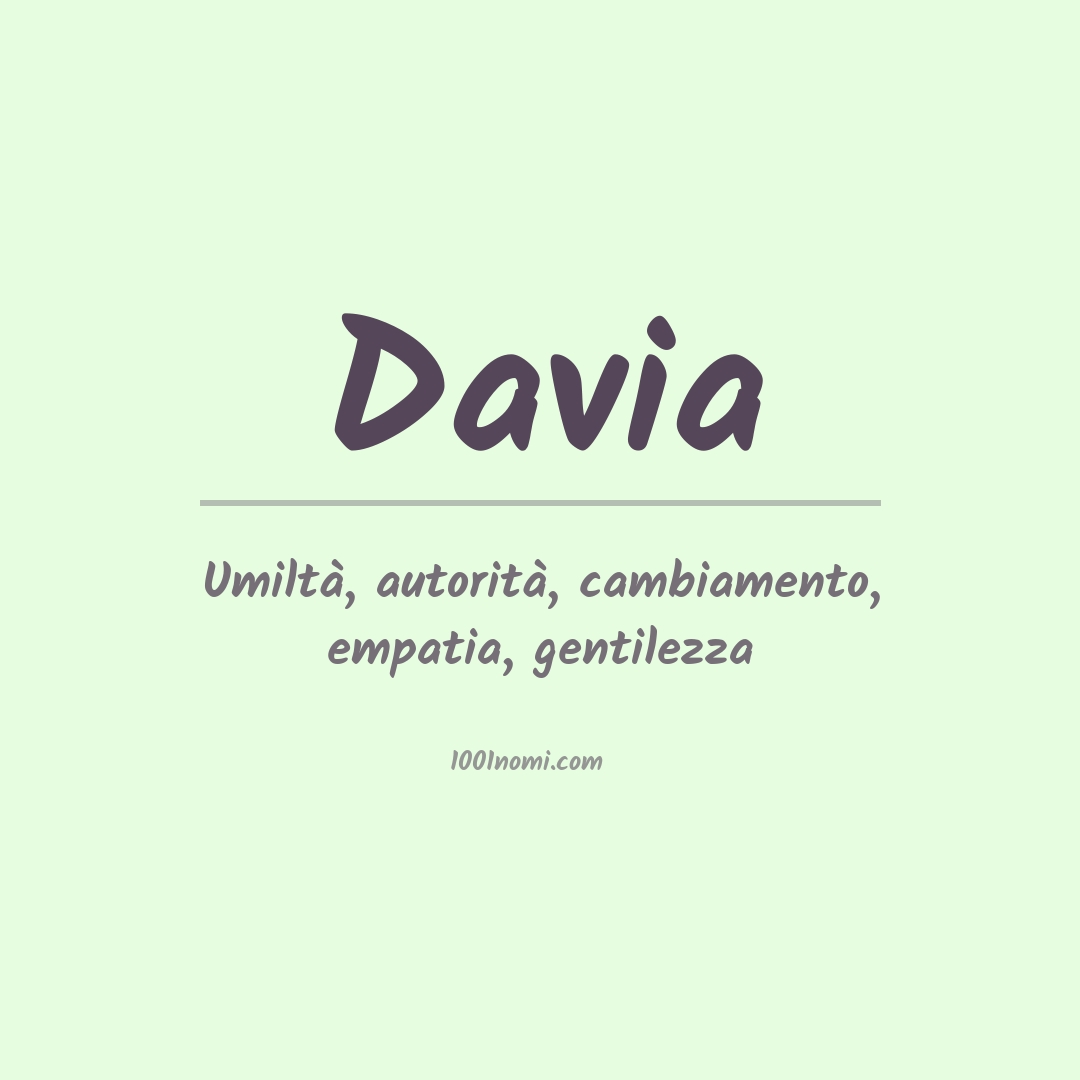 Significato del nome Davia