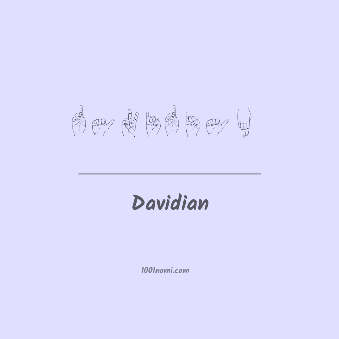 Davidian nella lingua dei segni