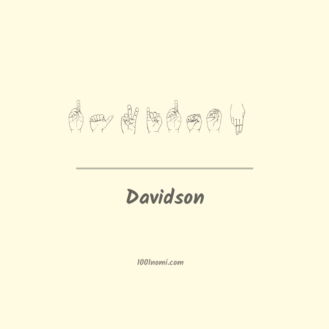 Davidson nella lingua dei segni