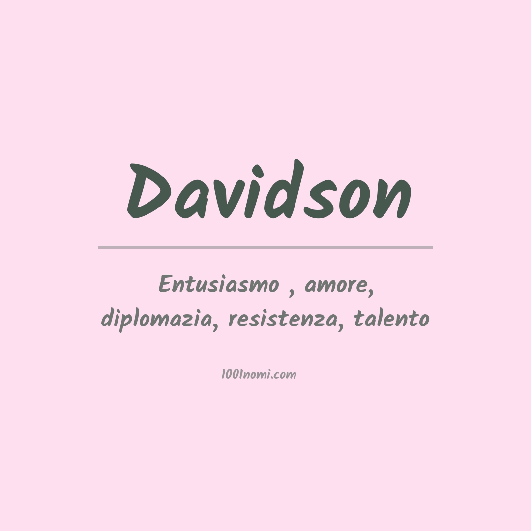 Significato del nome Davidson