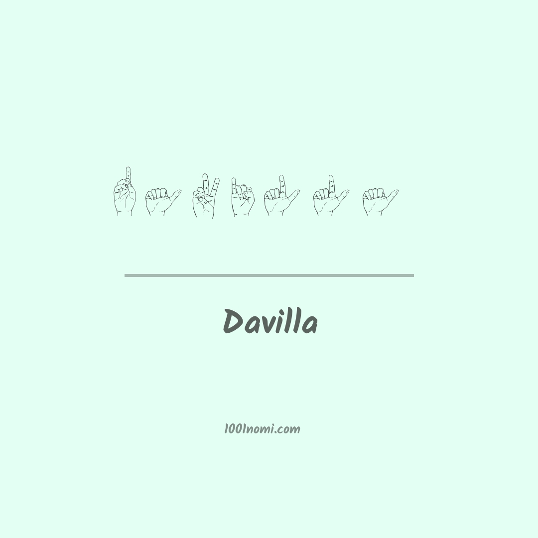 Davilla nella lingua dei segni