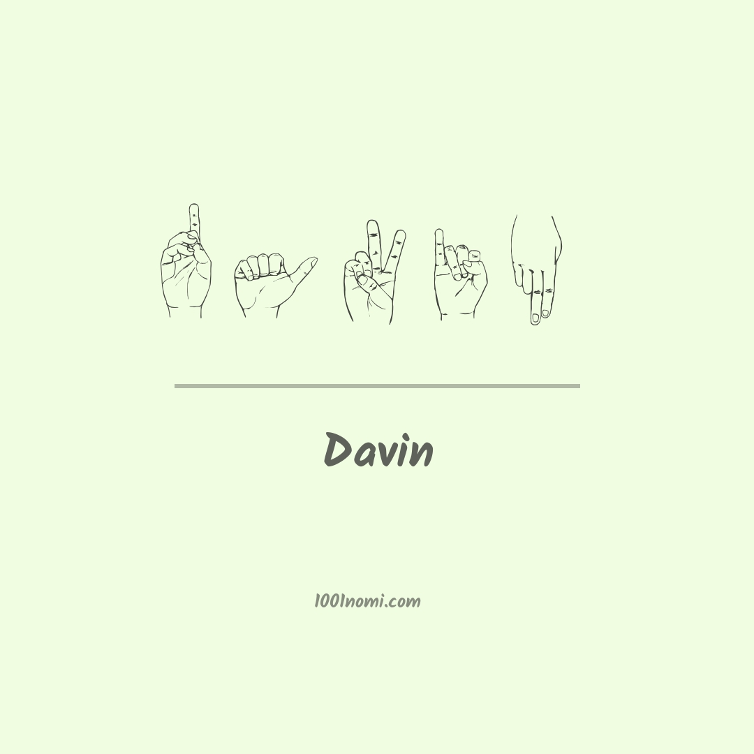 Davin nella lingua dei segni