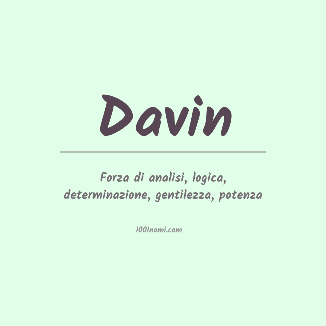 Significato del nome Davin