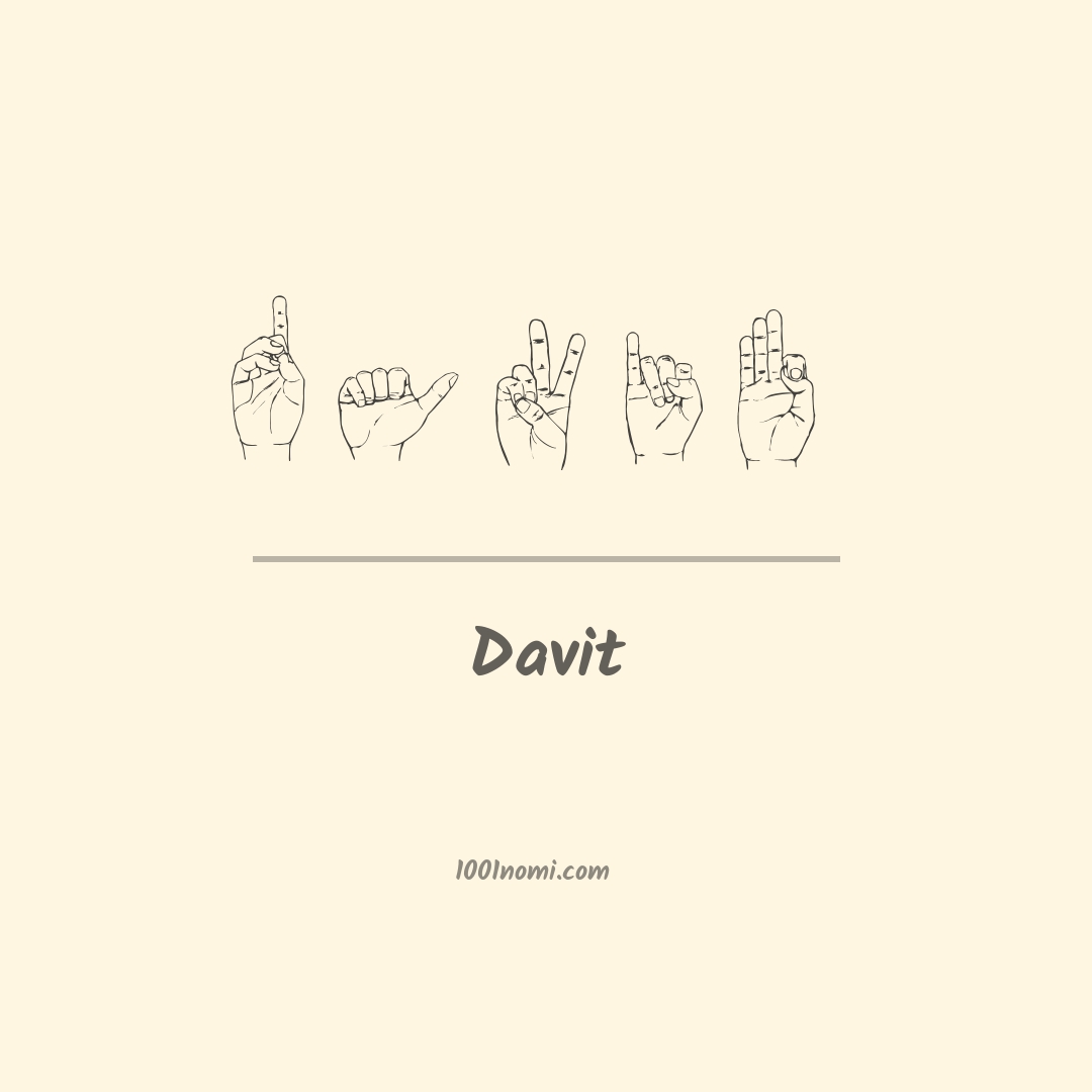 Davit nella lingua dei segni