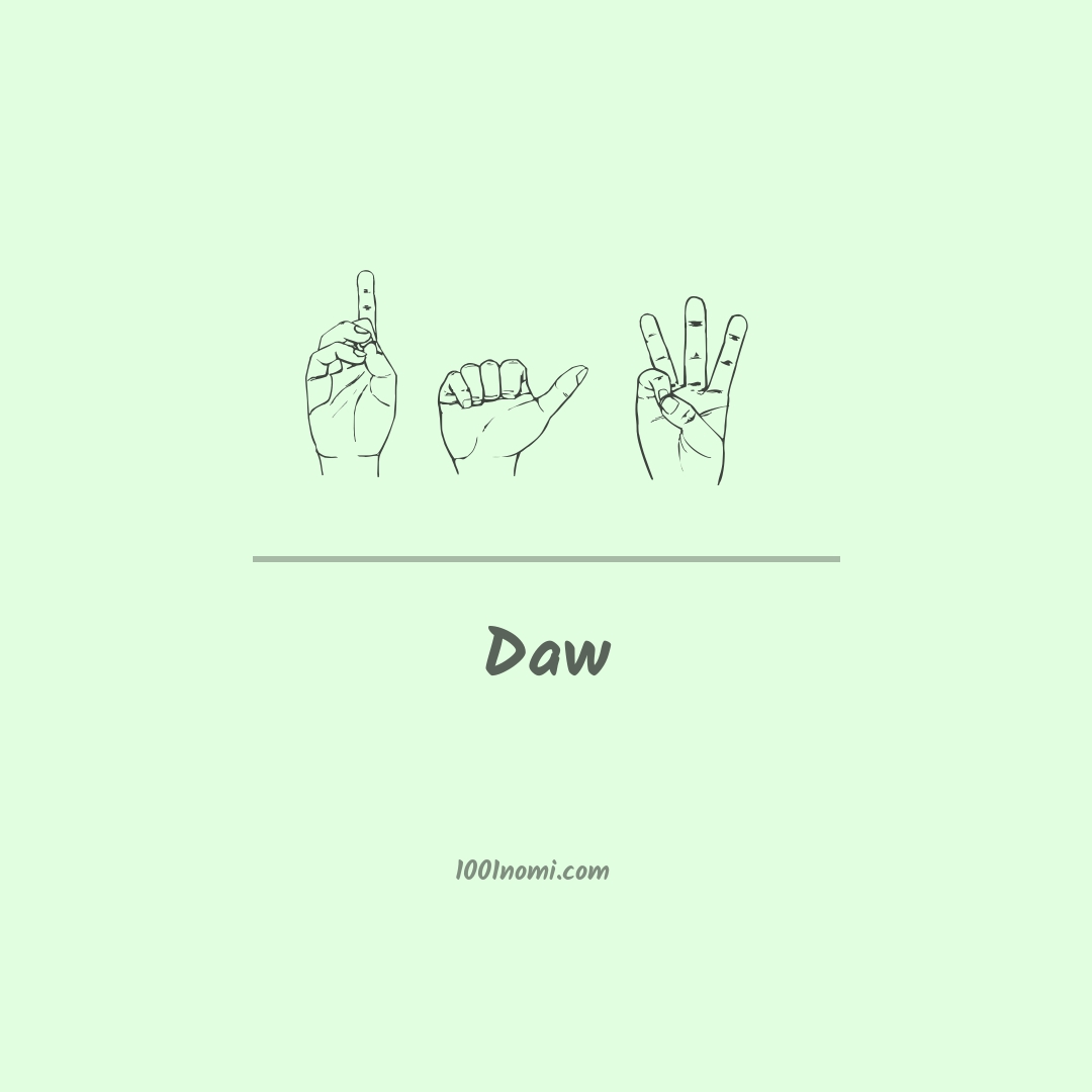 Daw nella lingua dei segni