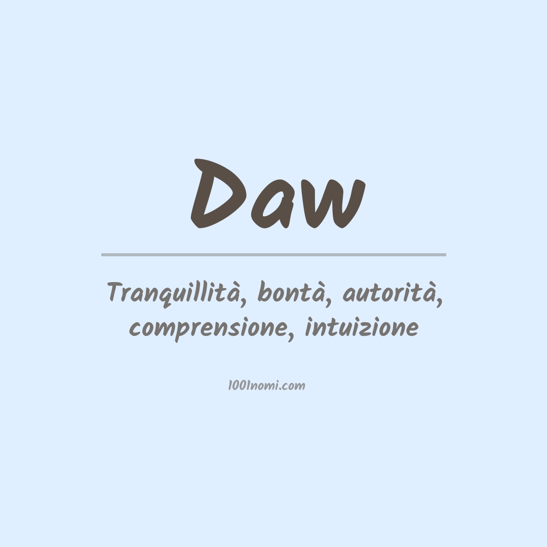 Significato del nome Daw